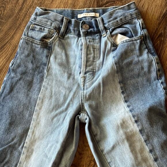 PacSun High Rise Straight Two Toned Jeans Size 23L - Picture 4 of 7